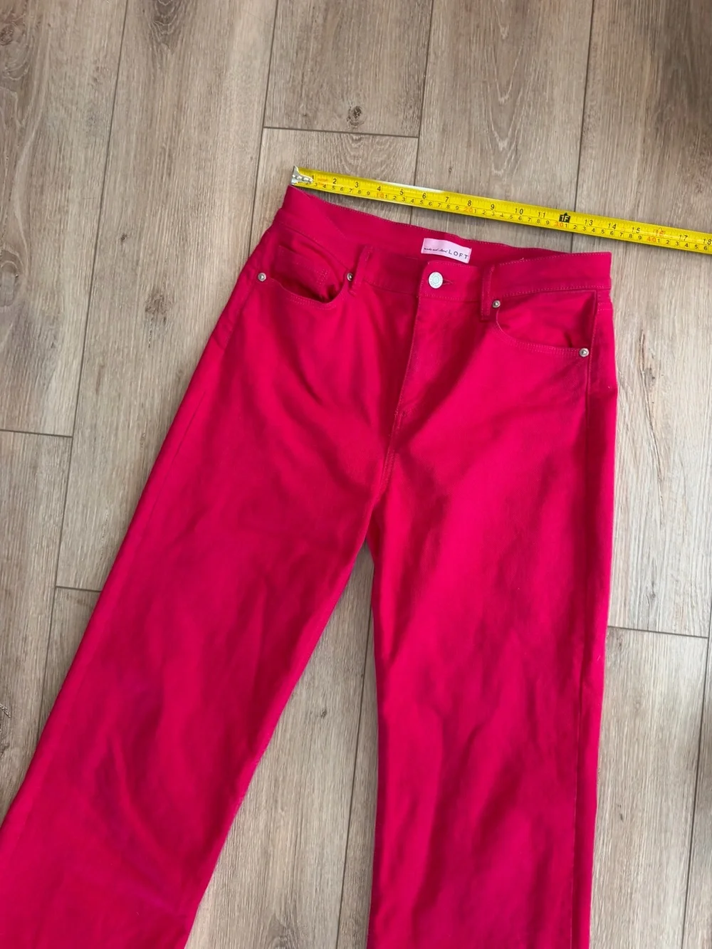 Loft High-Rise wide Leg Jeans in Fuchsia
